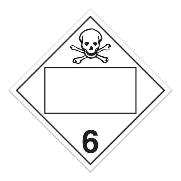 Class 6.1 Toxic Substances Blank Un Pin Box International Placards (Pack Of 100 Pcs) | Incom Signs | All Safety