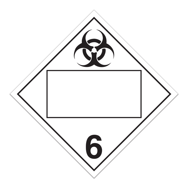 Class 6.2 Infectious Substances Blank Un Pin Box International Placards (Pack Of 100 Pcs) | Incom Signs | All Safety