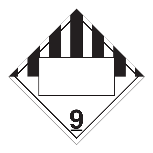 Class 9 Miscellaneous Products, Substances Or Organisms Blank TDG Placards (Pack Of 100 Pcs) | Incom Signs | All Safety