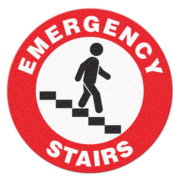 EMERGENCY STAIRS - Floor Sign FS1004V