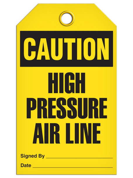 Caution - High Pressure Air Line | Pack of 25 | Incom Signs | All Safety