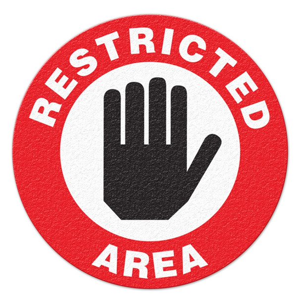 RESTRICTED AREA - Floor Sign FS1025V