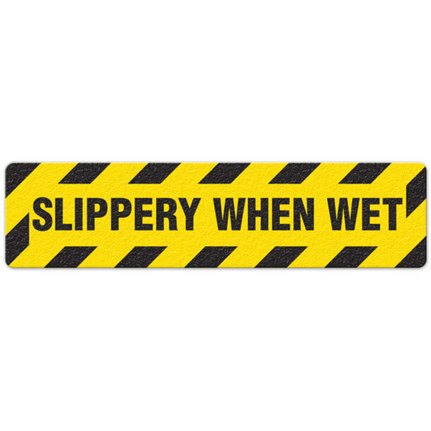 Slippery When Wet - 6"x24" Floor Sign 5/pkg | Incom Signs | All Safety