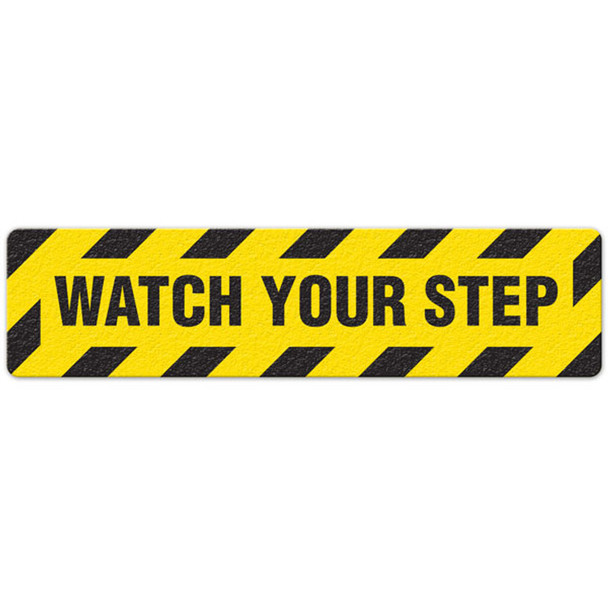 Watch Your Step Floor Sign - 6"x24" Floor Sign 6/pkg FS3007V