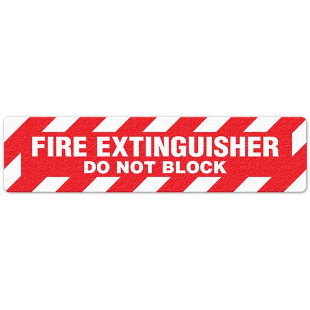 Fire Extinguisher - Do Not Block Floor Sign - 6"x24" Floor Sign 5/pkg | Incom Signs | All Safety