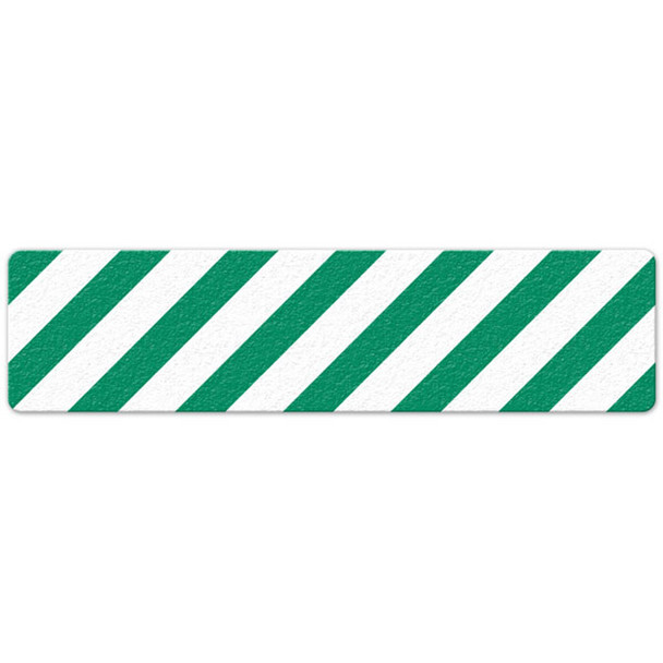 Hazard Stripe - Green/White - 6"x24" Floor Sign 6/pkg FS3033V