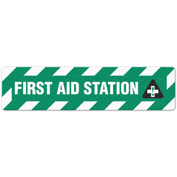 First Aid Station - 6"x24" Floor Sign 5/pkg | Incom Signs | All Safety