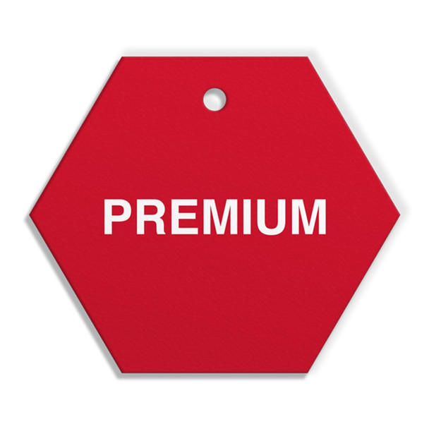 PREMIUM Fuel Identification Tags (2.56" Hexagon) 250 /pkg | Incom Signs | All Safety