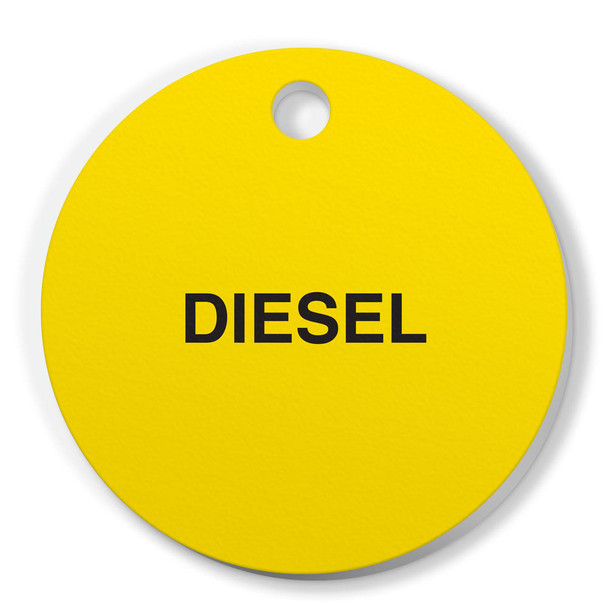 DIESEL Fuel Identification Tags (2.56" Circle) 250 /pkg | Incom Signs | All Safety