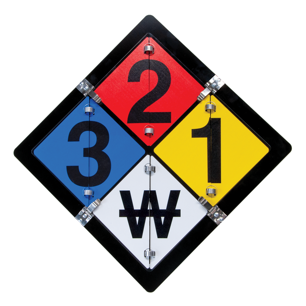 Aluminum NFPA Diamond Ident-O-Flipâ„¢ Sign | Incom Signs | All Safety