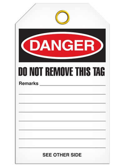 Self Laminating Tag - DANGER - 24/pkg | Incom Signs | All Safety