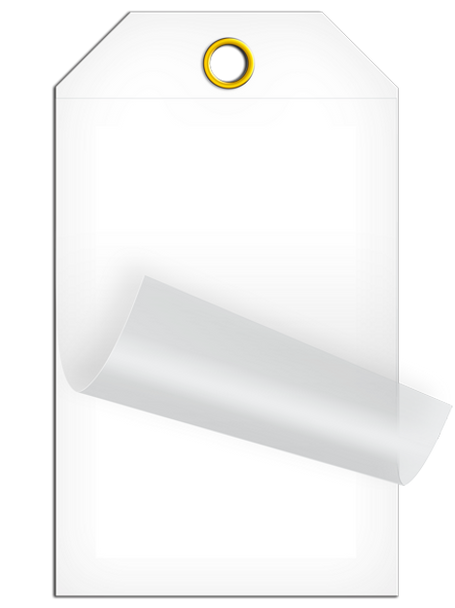Self Laminating Tag - Blank - 3.375" x 5.75" - 24/pkg SLM104/SLM105/SLM106/SLM107/SLM108/SLM109