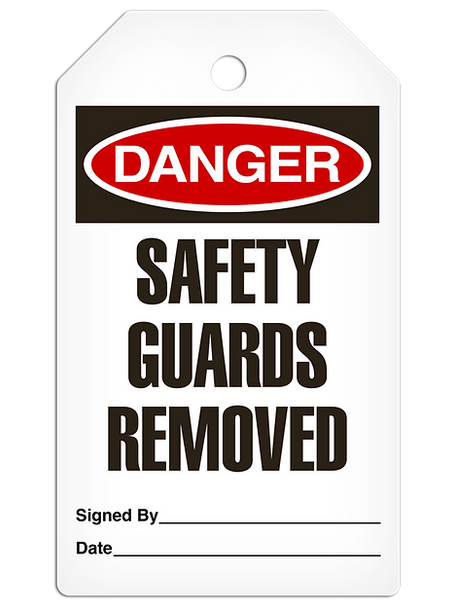 Danger Safety Guards Tag - 25/pkg TG1084