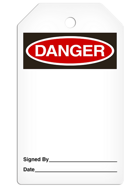 Danger Blank Tag - 25/pkg TG1112