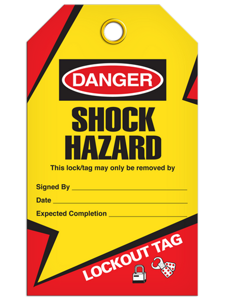 Lockout Tag "Shock Hazard" Tag - 25/pkg TG6015