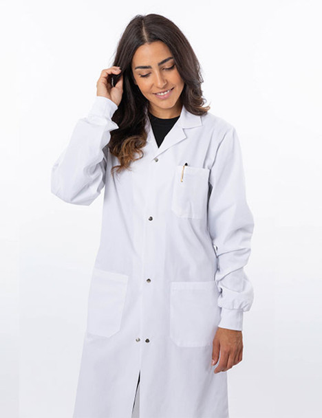 Premium 100% Brushed Cotton 3 Pocket Lab Coat 4622