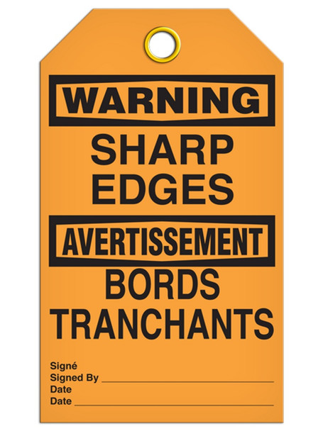 Bilingual Warning - Sharp Edges | PKG/25 | INCOM TG7017