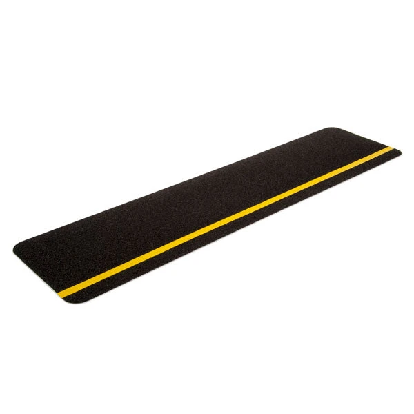 Specialty Gator Grip Black Grit Cleat W/ Yellow Stripe 6'' x 24'' 5 cleats/PK | Incom Signs | All Safety