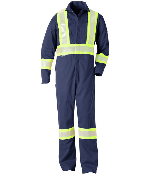 Gateway Workwear 361GF Hi-Viz Poly/Cotton Coveralls with Reflective Tape