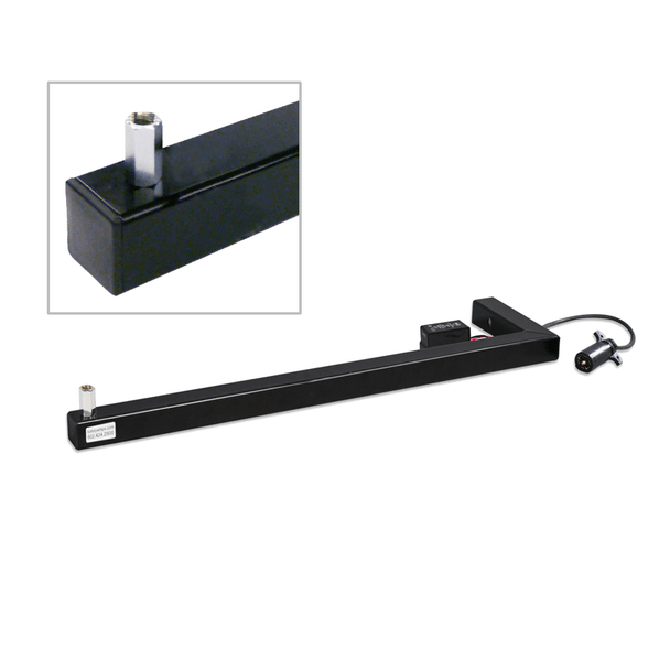 Heavy Duty Hitch Mount, Left Side Offset, for Power Threaded Whips, with Backup Alarm