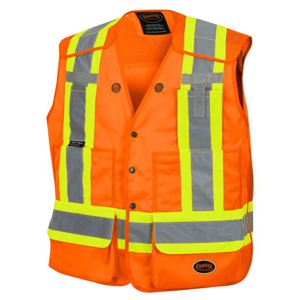Hi-Vis Drop Shoulder Surveyor Safety Vest | Pioneer 6694 / 6695 | All Safety