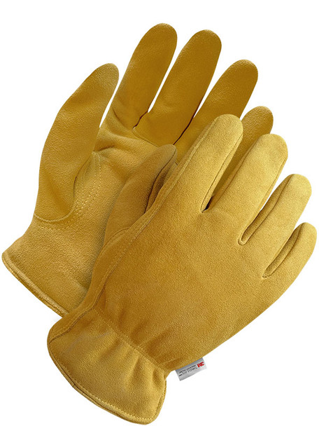 Split Deerskin Driver Lined Thinsulate C100 Gold | Bob Dale Gloves | All Safety
