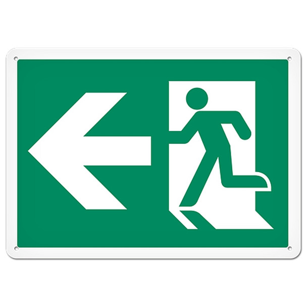 Fire Signs - Running Man Sign | Exit Left DFS125V/DFS125VG/DFS125P/DFS125PG