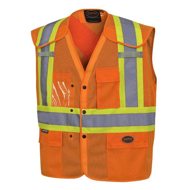 Hi-Vis Drop Shoulder Safety Vest with Snaps | Pioneer 6938A/6939A