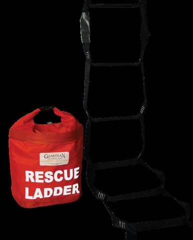 Ladder Rescue Box 18' Nylon Rescue Ladder With High Visibility Carrying Bag & Carabiner ...