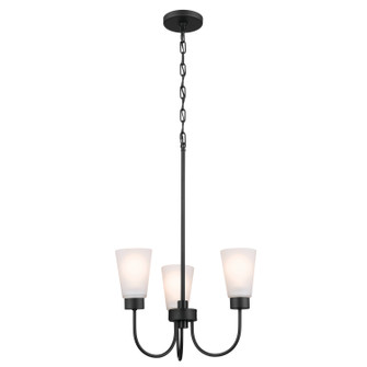 Erma Three Light Chandelier (12|52442BK)
