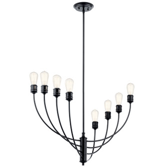 Hatton Eight Light Chandelier (12|52255BK)