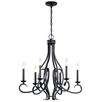 Ania Six Light Chandelier (12|52240BK)