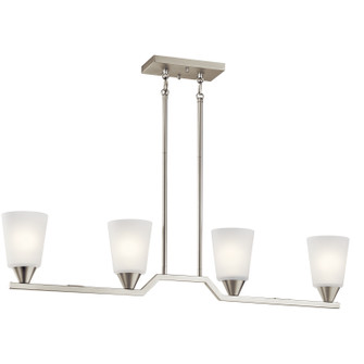 Skagos Four Light Linear Chandelier (12|52233NI)