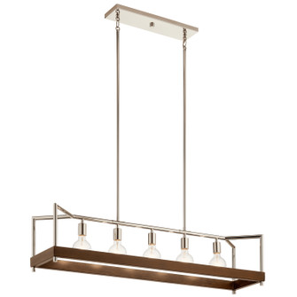 Tanis Five Light Linear Chandelier (12|52091AUB)