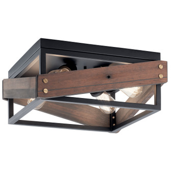 Fulton Cross Four Light Flush Mount (12|44224BK)