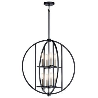 Samural Eight Light Chandelier (12|43643BK)