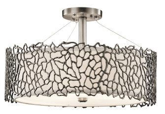 Silver Coral Three Light Pendant/Semi Flush Mount (12|43346CLP)