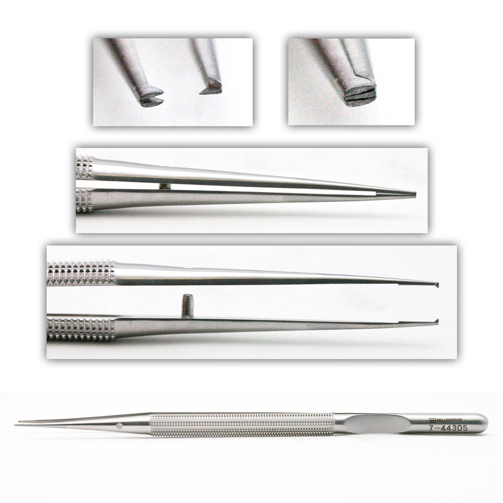 Micro Forceps Rnd Handle Str 1X2 W/ Teeth | 7-44305 - Millennium