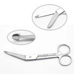 Curved Blade Bandage Scissors 3.5-Inch Lister Style Bandage