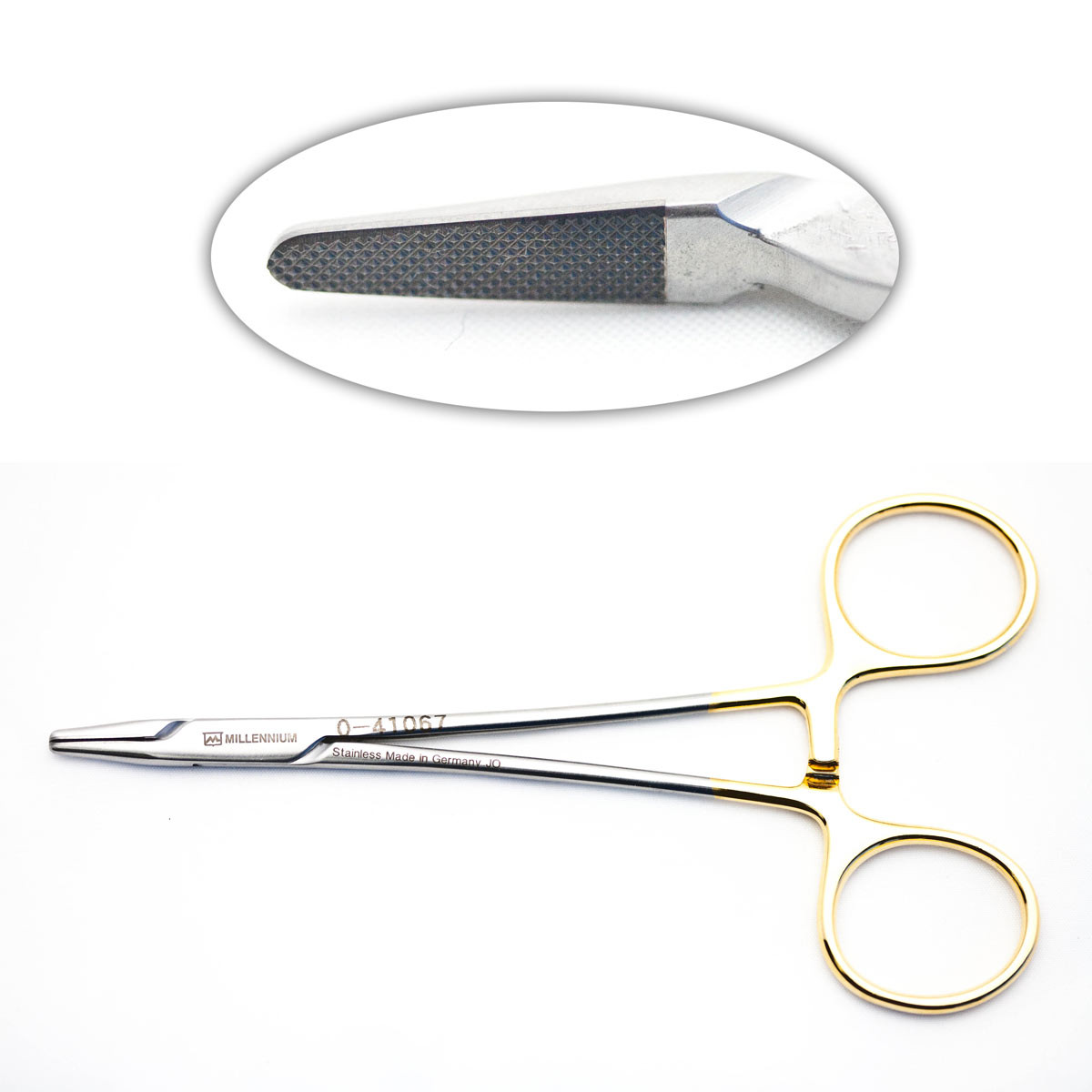 Halsey Needle Holder 5In Serrated Tc | 0-41067 - Millennium Surgical