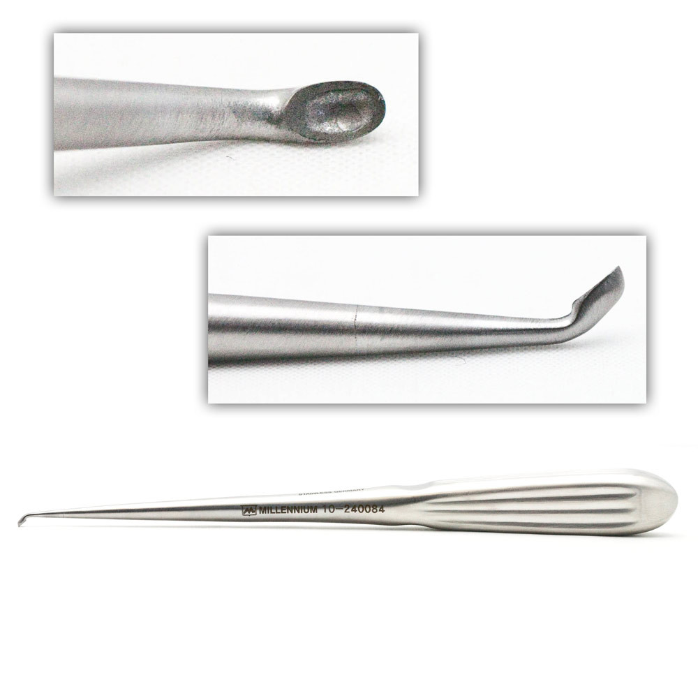 Spinal Fusion Curette 8In, Angled, 000000 | 10-240084 - Millennium