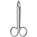 Wire Cutting Scissors 4In Cvd Smooth (Crown)