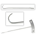Lombardi Bone Hook (Small) W/Curved Handle