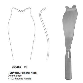 Femoral Neck Elevator 13In 70Mm 4.5In