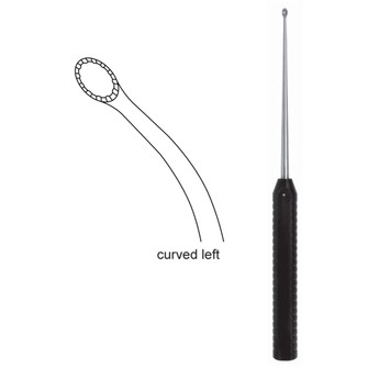 Tooth Curette 17In Curved Left 10Mm X 6.5Mm