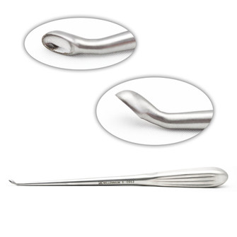 Bruns Curette Reverse Angled 9In #1 | 6-0953