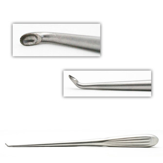 3-0 Flat Back Spinal Cur 9''Hollow Hndl Ang40