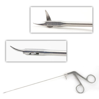 Rotating Laryngeal Scissors Curved
