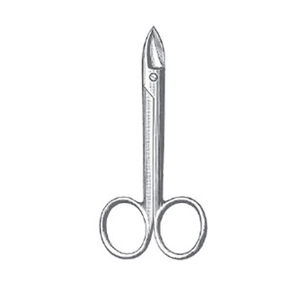 Wire Cutting Scissors 4In Str Serrated (Crown)