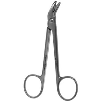 Wire Cutting Scissors 4 3/4In Angled With Notc